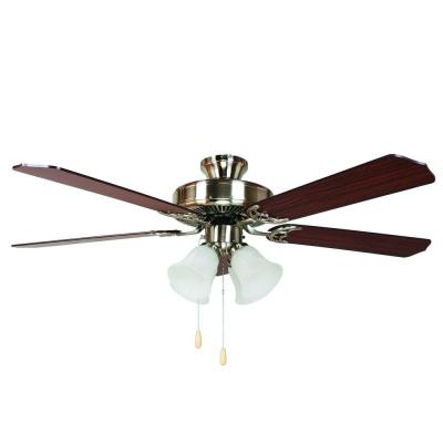 Westfield 52 in. Bright Brushed Nickel Ceiling Fan with 4-Light